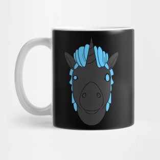 Lili - Black and light blue Mug